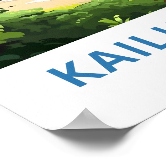 Kailua Kona Hawaii Travel Print Poster (Ecke)