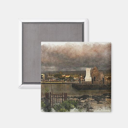 Kailua-Kona Magnet (Vorderseite/Rückseite)