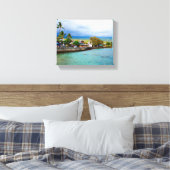 Kailua Kona Pier Hawaii Oil Paint Digital Art Leinwanddruck (Insitu (Schlafzimmer))
