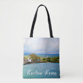 Kailua Kona Pier Hawaii Oil Paint Digital Art Tasche (Vorderseite)