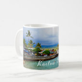 Kailua Kona Pier Hawaii Öl Paint Digital Art Kaffeetasse (Vorderseite Links)