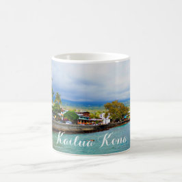 Kailua Kona Pier Hawaii Öl Paint Digital Art Kaffeetasse