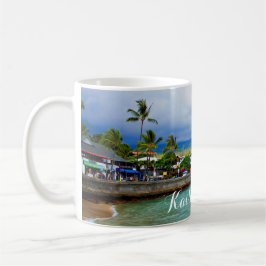 Kailua Kona Pier Hawaii Öl Paint Digital Art Kaffeetasse