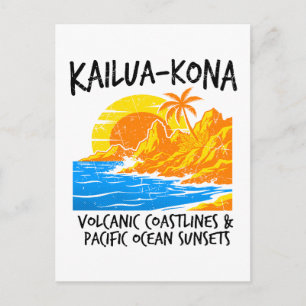 Kailua Kona Vulkanische Küstenlinien Pazifischer O Postkarte