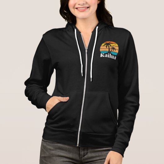 Kailua Retro Vintag Hoodie (Vorderseite)
