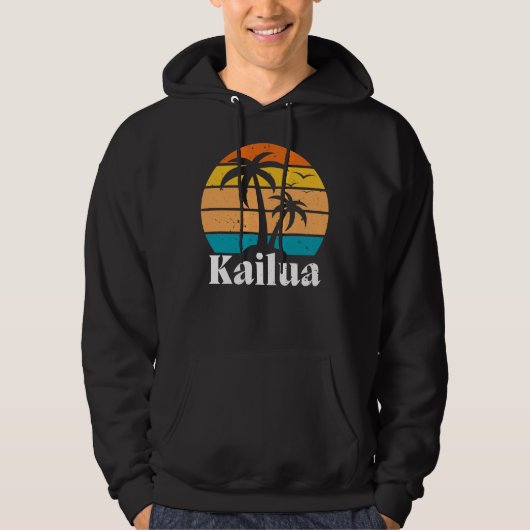Kailua Retro Vintag Hoodie (Vorderseite)