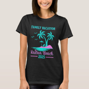 Kailua-Strand Hawaii Familienurlaub 2025 Palme T-Shirt