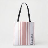 Kaimana Minimalistisch Stripes Monogramm Tasche (Vorderseite)