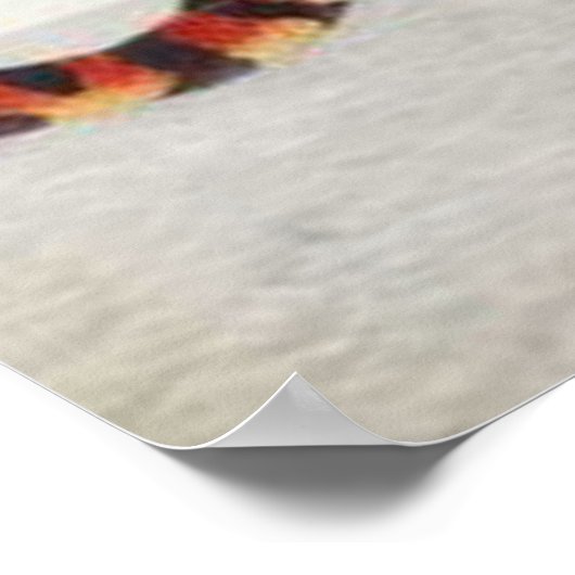 Kaimane essen ein Schlangenposter Poster (Ecke)