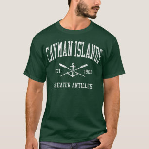 Kaimaninseln Gekreuzte Ruder Boot Anker Sport fam T-Shirt