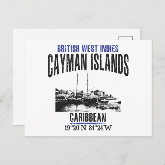 Kaimaninseln Postkarte (Vorne/Hinten)