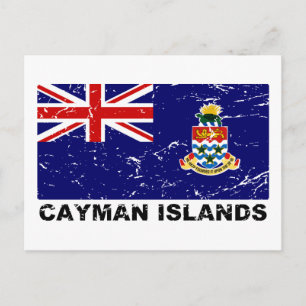 Kaimaninseln Vintage-Flagge Postkarte