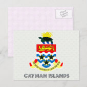 Kaimaninseln-Wappen Postkarte (Vorne/Hinten)