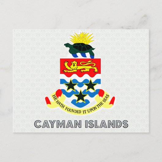 Kaimaninseln-Wappen Postkarte (Vorderseite)