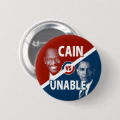 Kain gegen unfähigen Kampagnen-Knopf Hermans Kain Button (Vorne & Hinten)