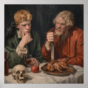 Kain-und-Abel-Renaissancestil-Surrealismus-Fine-Ar Poster