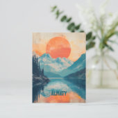 Kaindy Almaty Kazakhstan Retro Travel Postkarte (Stehend Vorderseite)