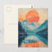 Kaindy Almaty Kazakhstan Retro Travel Postkarte (Vorne/Hinten)