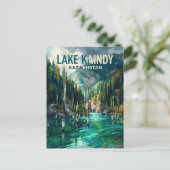 Kaindy-See Kasachstan Postkarte (Stehend Vorderseite)
