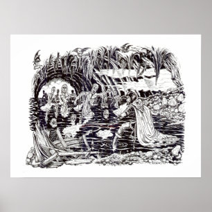 "Kaine and the Lake of the Dead" - von Tracy Lesch Poster