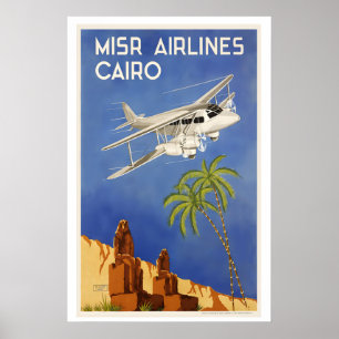 Kairo Ägypten Afrika Vintage-Reiseposter - Gerahmt Poster