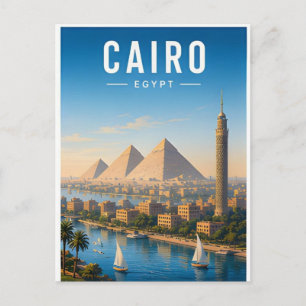 Kairo Ägypten Antike Stadt Reise Postkarte