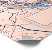 Kairo Ägypten Breezy Stadtplan Reise Poster (Ecke)