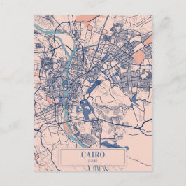Kairo Ägypten Breezy Stadtplan Reise Postkarte