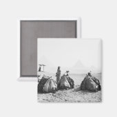 Kairo Ägypten, Camel Jockeys Giza Pyramids (NR) Magnet (Vorderseite/Rückseite)