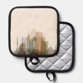 Kairo, Ägypten | City Skyline Topflappen (Vorderseite/Rückseite)