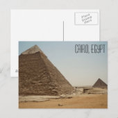 Kairo, Ägypten, die großen Pyramiden Postkarte (Vorne/Hinten)