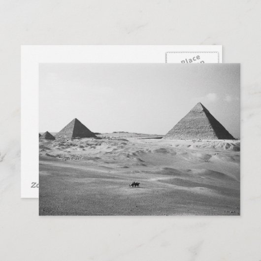 Kairo Ägypten, Gizeh Pyramiden Postkarte (Vorne/Hinten)