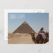 Kairo Ägypten Kamel vor der Pyramidenpostkarte Postkarte (Vorne/Hinten)