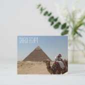 Kairo Ägypten Kamel vor der Pyramidenpostkarte Postkarte (Stehend Vorderseite)