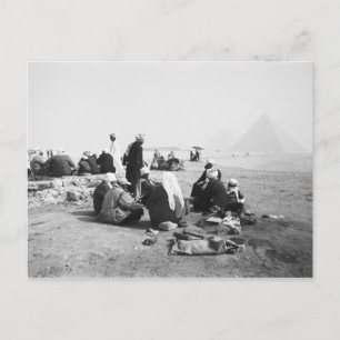 Kairo Ägypten, Kameljockeys Giza-Pyramiden (NR) 2 Postkarte