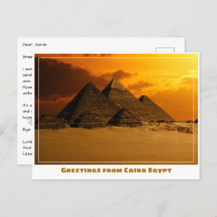 Kairo Ägypten mit Pyramiden Postkarte
