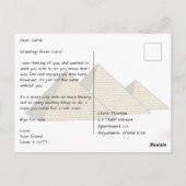 Kairo Ägypten mit Pyramiden Postkarte (Rückseite)