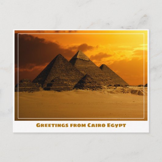 Kairo Ägypten mit Pyramiden Postkarte (Vorderseite)