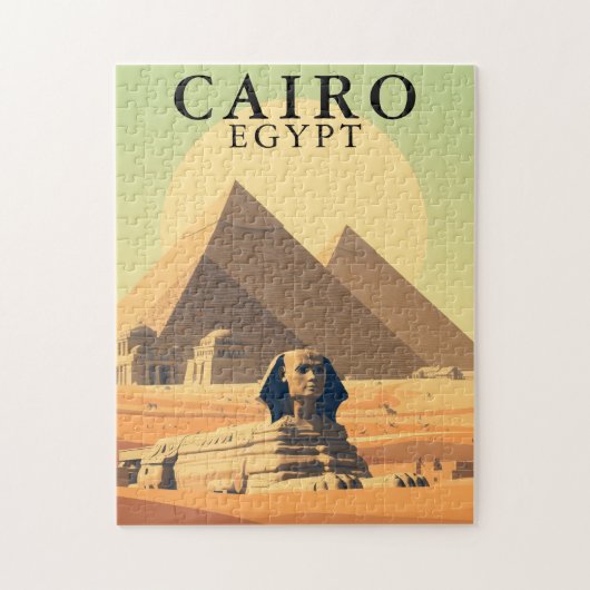 Kairo Ägypten Puzzle Vintage Reise (Vertikal)
