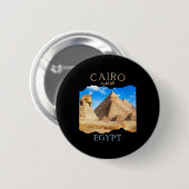 Kairo Ägypten Pyramiden Kairo' auf Arabisch Ägypti Button (Vorne & Hinten)