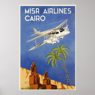 Kairo Ägypten Pyramiden Welt Vintage Reiseplakat Poster