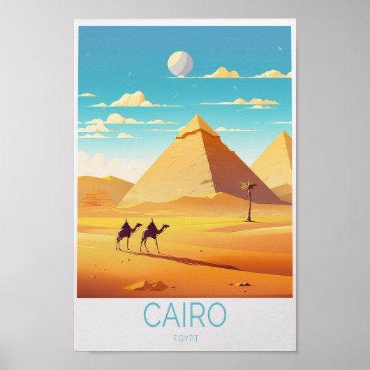 Kairo Ägypten Pyramids Travel Poster (Vorne)