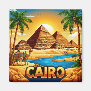 🧲 Kairo-Ägypten-Reiseerinnerung für Reisebegeiste Magnet
