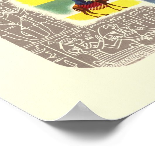 Kairo, Ägypten Reiseplakat Poster (Ecke)