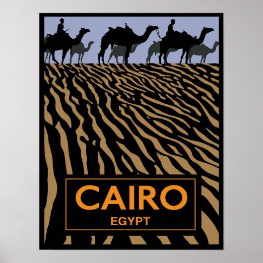 Kairo, Ägypten Reiseplakat Poster (Vorne)