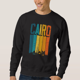 Kairo Ägypten Retro Vintag Sunset Skyline Kairo Sweatshirt