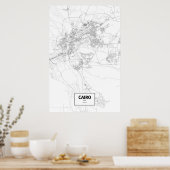 Kairo, Ägypten (schwarz auf weiß) Poster (Küche)