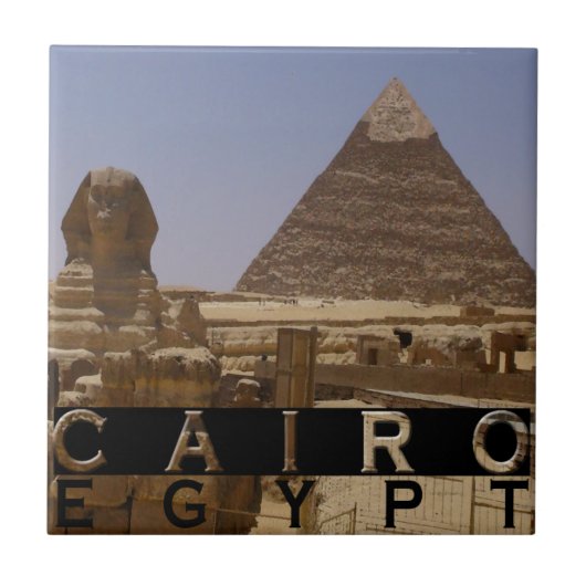 Kairo Ägypten Souvenir Fliese (Vorderseite)