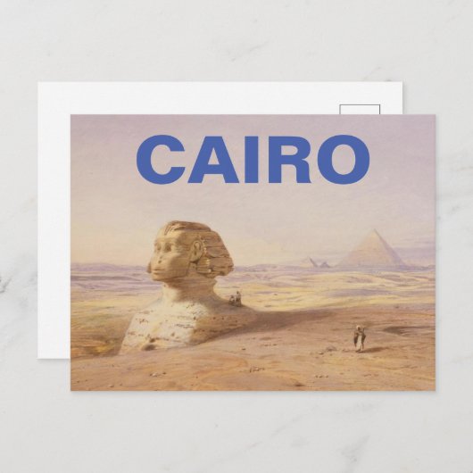 Kairo, Ägypten - Sphinx & Pyramid Postcard Postkarte (Vorne/Hinten)