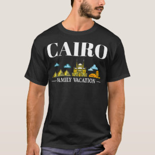 Kairo Ägypten Stadtreise Skyline Karte T-Shirt